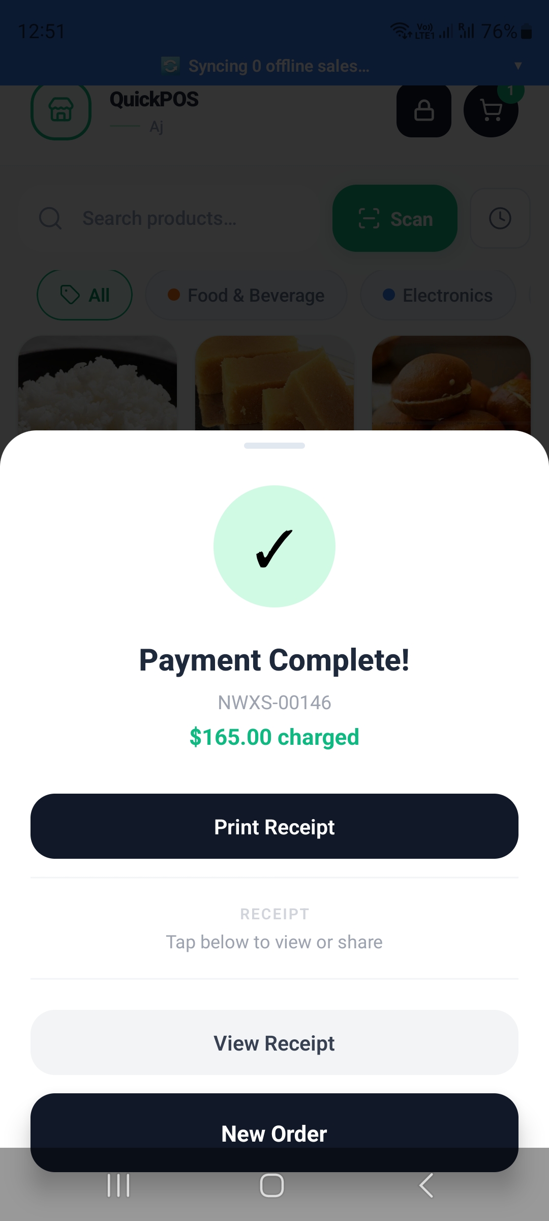 Payment complete